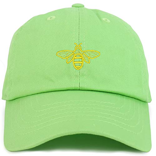 Trendy Apparel Shop Youth Sized Bee Embroidered Adjustable Unstructured Baseball Cap