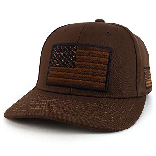 Trendy Apparel Shop 3D USA Flag Embroidered Structured Snapback Baseball Cap