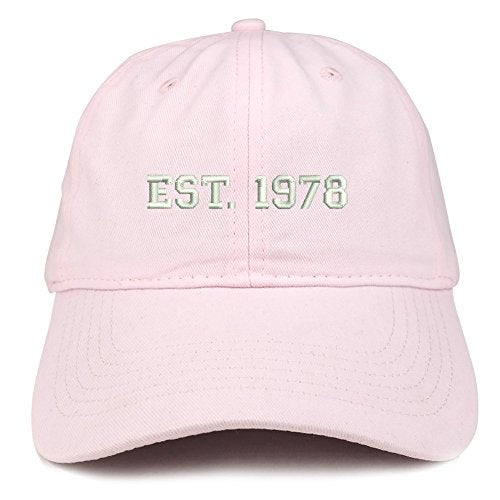 Trendy Apparel Shop EST 1978 Embroidered - 43rd Birthday Gift Soft Cotton Baseball Cap