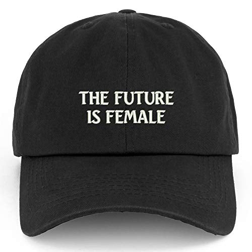 Trendy Apparel Shop XXL The Future is Female Embroidered Unstructured Cotton Cap