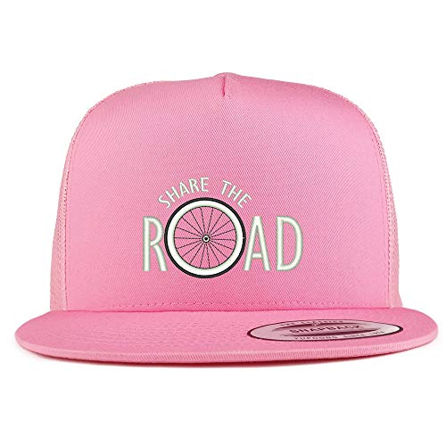 Trendy Apparel Shop Share The Road Embroidered 5 Panel Flatbill Mesh Cap
