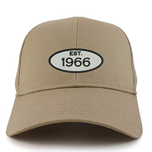 Trendy Apparel Shop Established 1966 Embroidered 55th Birthday High Profile High Profile Trucker Mesh Cap