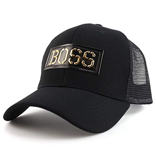 Trendy Apparel Shop High Frequency Boss Patch Structured Trucker Mesh Cap