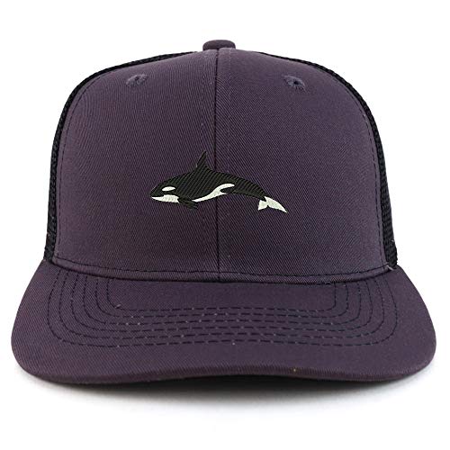 Trendy Apparel Shop Orca Killer Whale Two Tone Mesh Back Trucker Baseball Cap