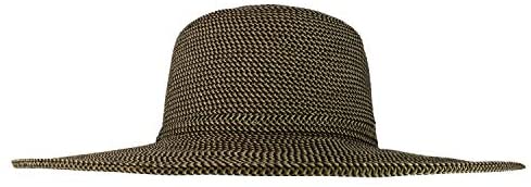 Trendy Apparel Shop UPF 50+ Paper Braid Tweed 4" Flat Brim Sun Shade Hat