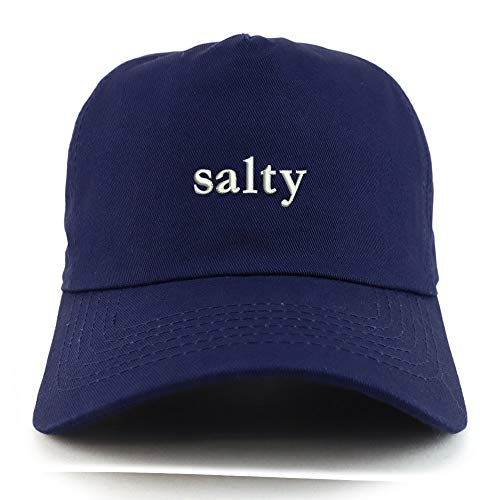 Trendy Apparel Shop Salty Embroidered Cotton Unstructured 5 Panel Baseball Cap