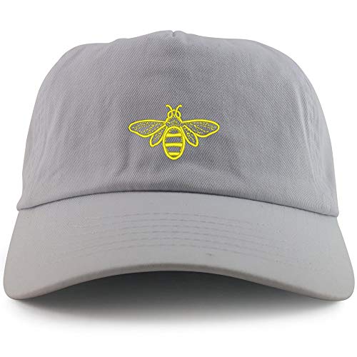 Trendy Apparel Shop Bee Embroidered 5 Panel Unstructured Soft Crown Baseball Cap