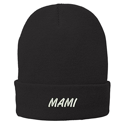 Trendy Apparel Shop Mami Embroidered Winter Cuff Long Beanie