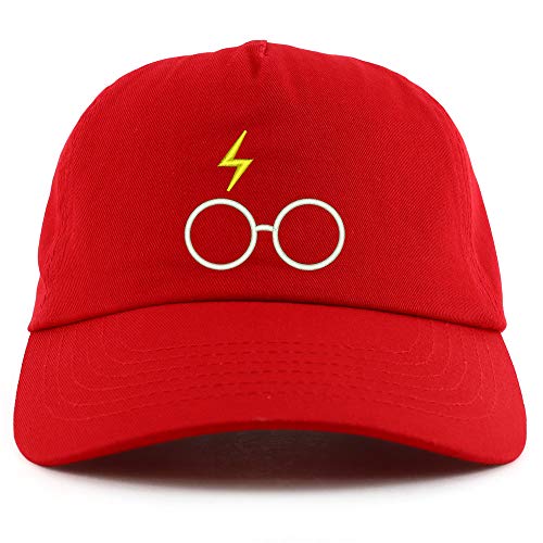 Trendy Apparel Shop Harry Glasses Embroidered 5 Panel Unstructured Soft Crown Baseball Cap