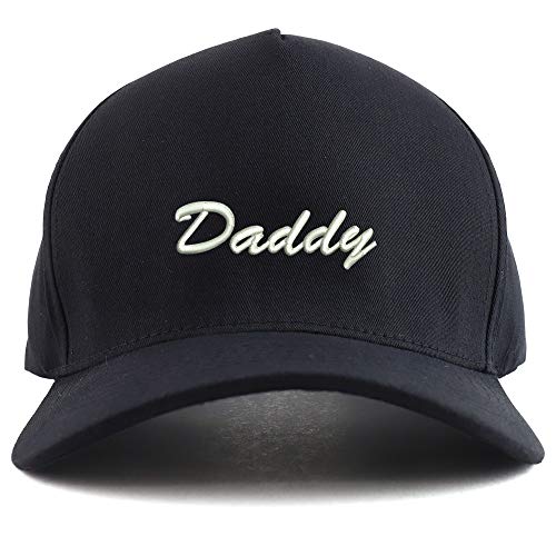 Trendy Apparel Shop Daddy Script Font Embroidered Oversized 5 Panel XXL Baseball Cap