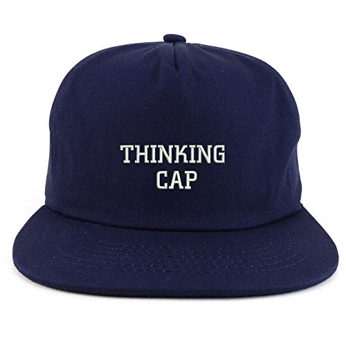 Trendy Apparel Shop Thinking Cap Unstructured Flatbill Snapback Cap
