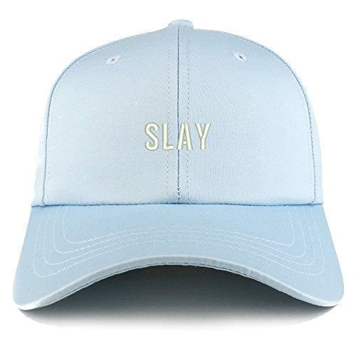Trendy Apparel Shop Slay Embroidered Structured Satin Adjustable Cap