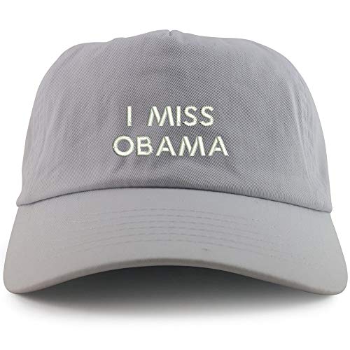 Trendy Apparel Shop I Miss Obama Embroidered 5 Panel Unstructured Soft Crown Baseball Cap