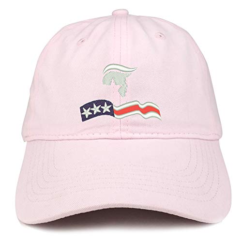 Trendy Apparel Shop Trump Flag Embroidered Unstructured Cotton Dad Hat