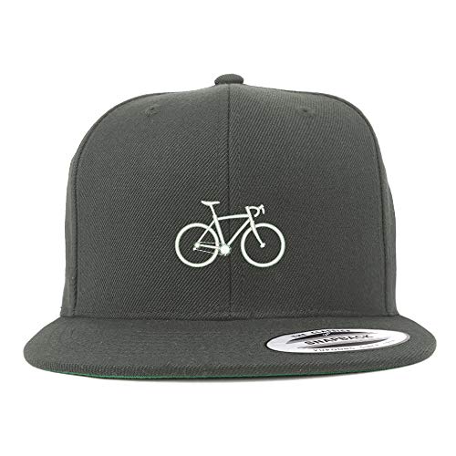 Trendy Apparel Shop Bicycle Embroidered Flat Bill Snapback Cap