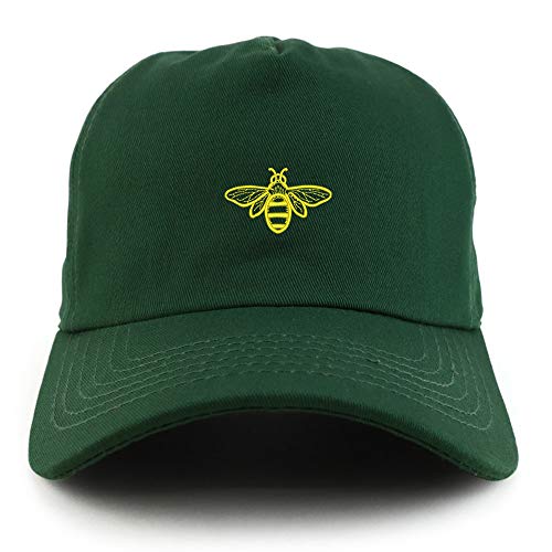 Trendy Apparel Shop Bee Embroidered Unstructured 5 Panel Dad Baseball Cap