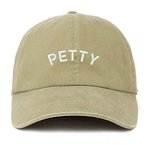 Trendy Apparel Shop XXL Petty Embroidered Unstructured Washed Pigment Dyed Baseball Cap