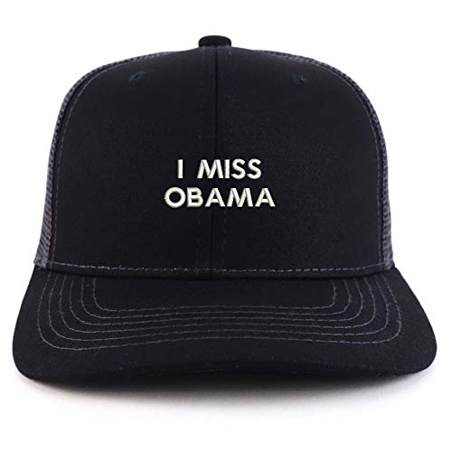 Trendy Apparel Shop I Miss Obama Cotton Two Tone Trucker Baseball Cap