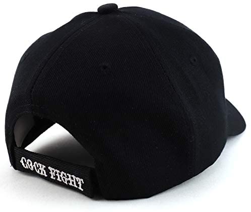 Trendy Apparel Shop Two Rooster Cock Fight Embroidered Structured Baseball Cap