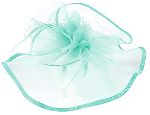 Trendy Apparel Shop Mesh Beaded Flower Crown Fascinator Headband