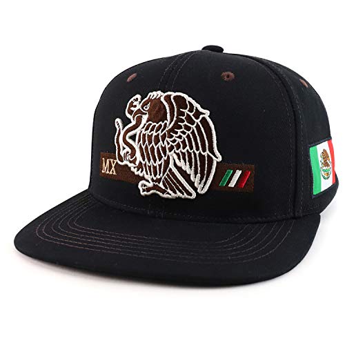 Trendy Apparel Shop Mexico Independence Eagle Snake Flatbill Snapback Ball Cap