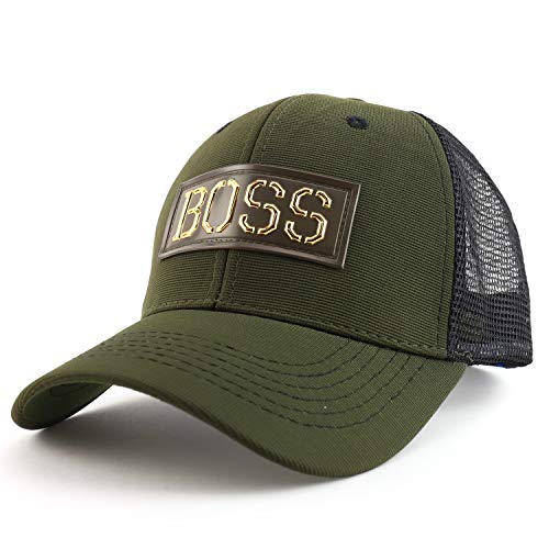Trendy Apparel Shop High Frequency Boss Patch Structured Trucker Mesh Cap