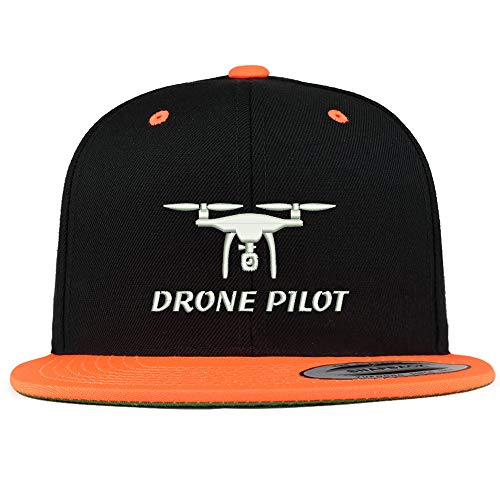 Trendy Apparel Shop Flexfit Drone Pilot Embroidered Premium 2-Tone Flatbill Snapback Cap