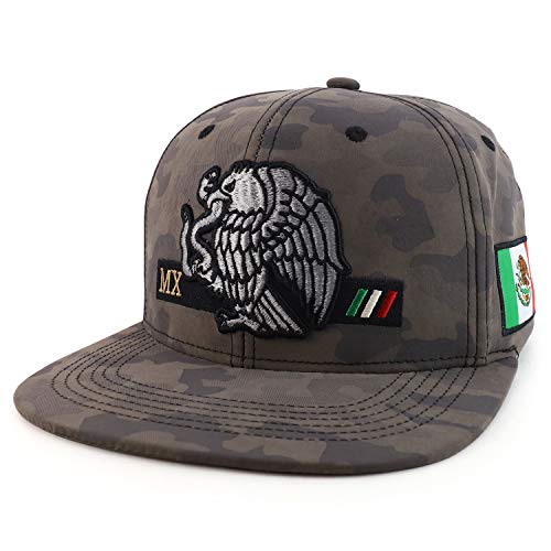 Trendy Apparel Shop Mexico Independence Eagle Snake Flatbill Snapback Ball Cap