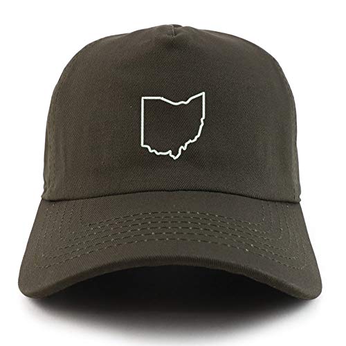Trendy Apparel Shop Ohio State Outline Unstructured 5 Panel Dad Baseball Cap
