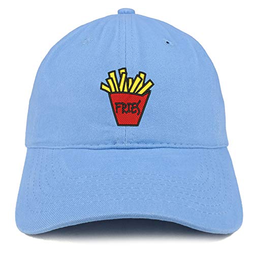 Trendy Apparel Shop Fries Embroidered Soft Crown 100% Brushed Cotton Cap