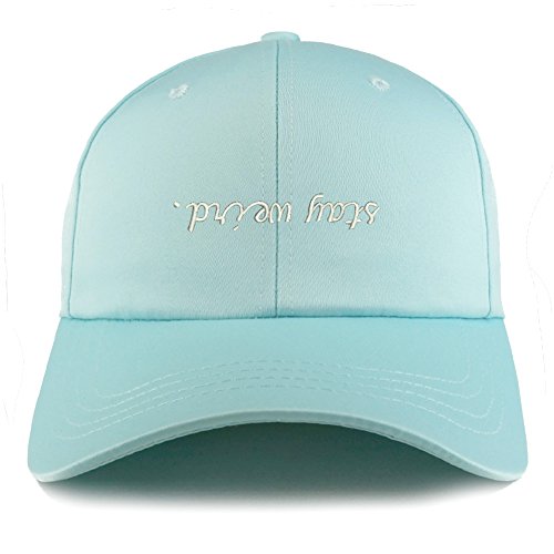 Trendy Apparel Shop Stay Weird Embroidered Structured Satin Adjustable Cap