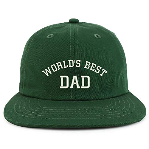 Trendy Apparel Shop World's Best Dad Embroidered Low Profile Cotton Snapback Cap