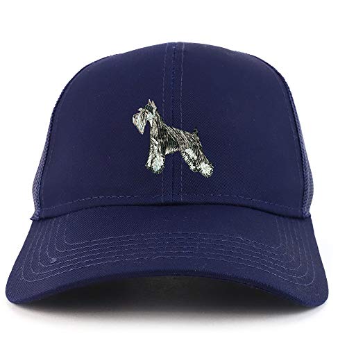 Trendy Apparel Shop Miniature Schnauzer Dog Structured High Profile Trucker Cap