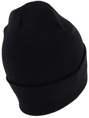 Trendy Apparel Shop 3D USA Flag Embroidered Winter Cuff Folded Long Beanie