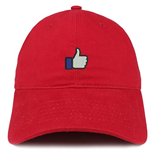 Trendy Apparel Shop Thumbs Up Embroidered Soft Crown Brushed Cotton Cap