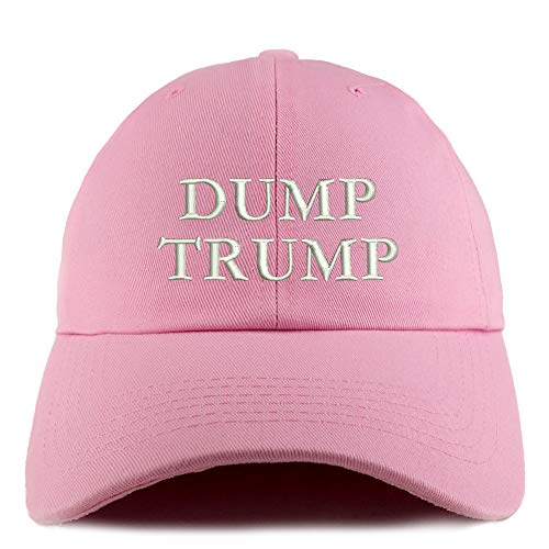 Trendy Apparel Shop Dump Trump Embroidered Solid Adjustable Unstructured Hat