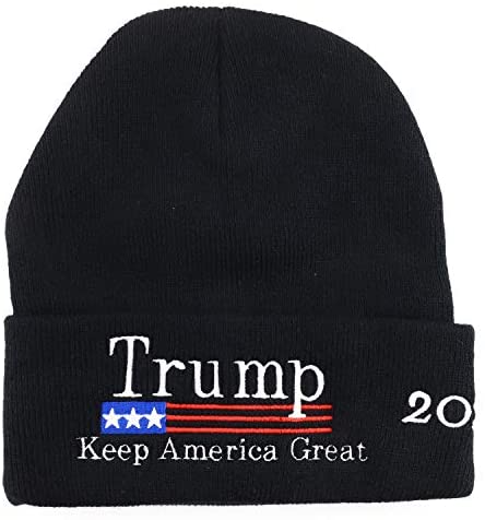 Trendy Apparel Shop Trump 2020 Keep America Great Embroidered Long Beanie