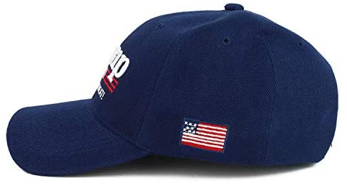 Trendy Apparel Shop Trump 2020 Keep America Great USA Flag Embroidered Ball Cap
