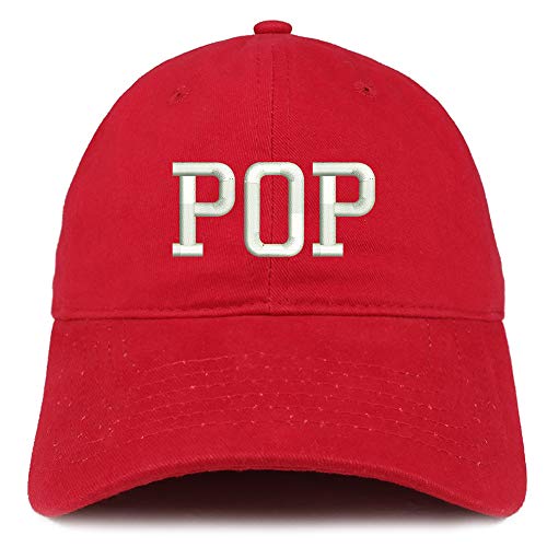 Trendy Apparel Shop POP Embroidered Soft Crown 100% Brushed Cotton Cap