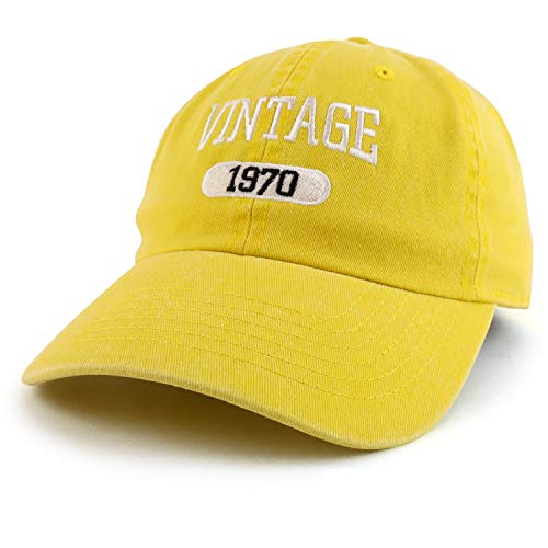 Trendy Apparel Shop 50th Birthday Vintage 1971 Washed Cotton Adjustable Cap