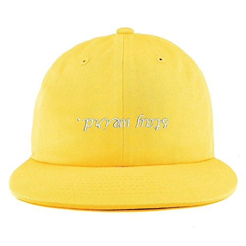 Trendy Apparel Shop Stay Weird Embroidered Unstructured Flatbill Adjustable Cap