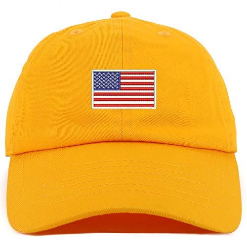 Trendy Apparel Shop Youth Sized White American Flag Embroidered Adjustable Unstructured Baseball Cap