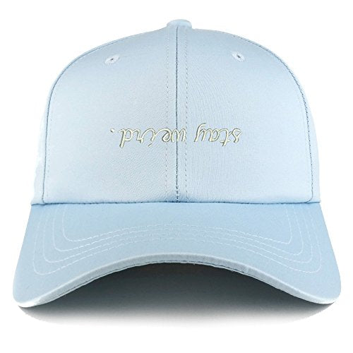 Trendy Apparel Shop Stay Weird Embroidered Structured Satin Adjustable Cap
