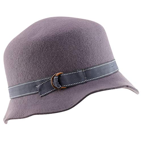 Trendy Apparel Shop Women's Buckle Banded Wool Fashion Bucket Hat