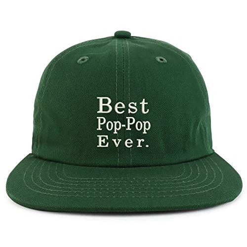 Trendy Apparel Shop Best Pop Pop Ever Embroidered Low Profile Snapback Cap