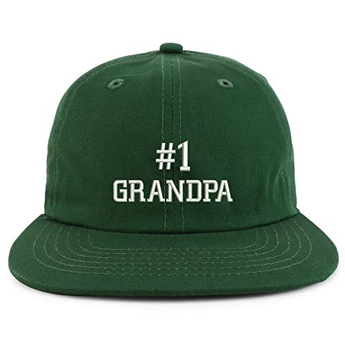 Trendy Apparel Shop Number 1 Grandpa Embroidered Low Profile Snapback Cap