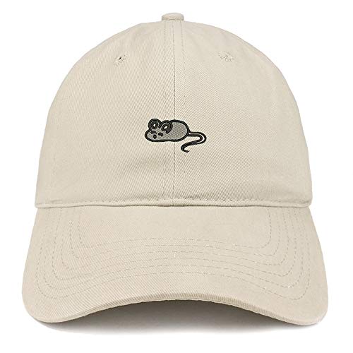 Trendy Apparel Shop Mouse Embroidered Unstructured Cotton Dad Hat
