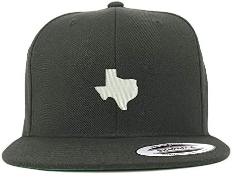 Trendy Apparel Shop Flexfit XXL Texas State Embroidered Structured Flatbill Snapback Cap