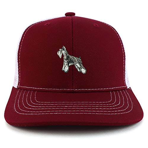 Trendy Apparel Shop Miniature Schnauzer Dog Two Tone Trucker Baseball Cap