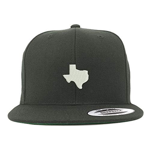 Trendy Apparel Shop Flexfit XXL Texas State Embroidered Structured Flatbill Snapback Cap